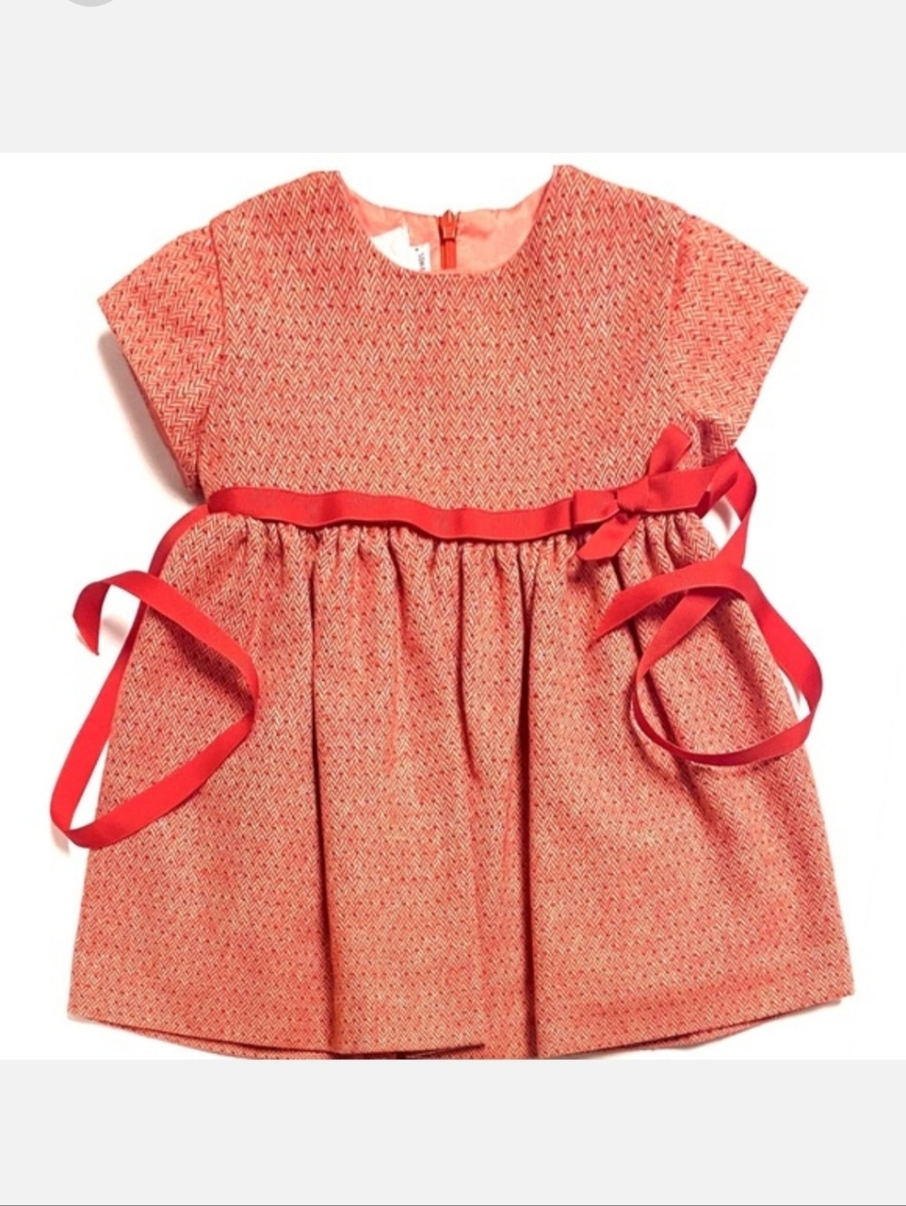 Joan Calabrese Knit Tulle Tie Waist Dress 18m